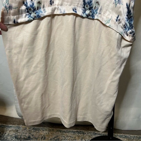 Liu Jo Ivory and Blue Toile Floral Silk Dress Medium - Picture 7 of 12